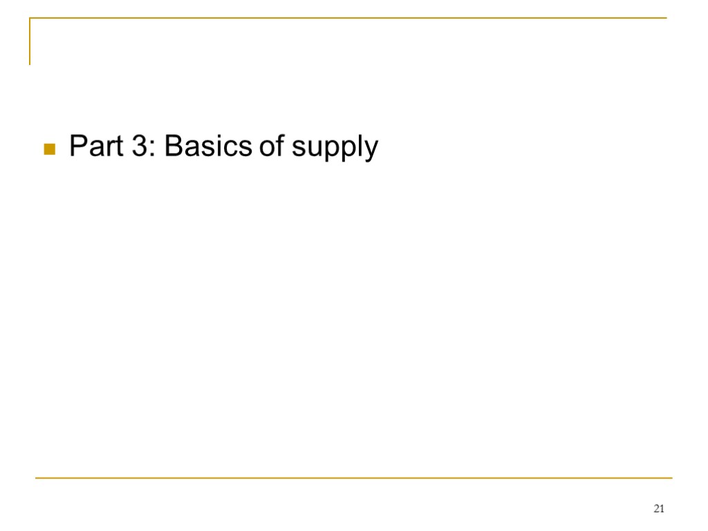 21 Part 3: Basics of supply